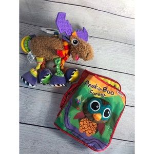 lamaze soft toys moose & soft book toy bundle